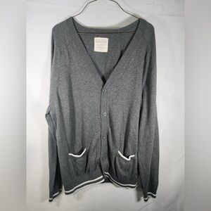 Five Four X Nick Wooster Gray School Boy Cardigan Size XL